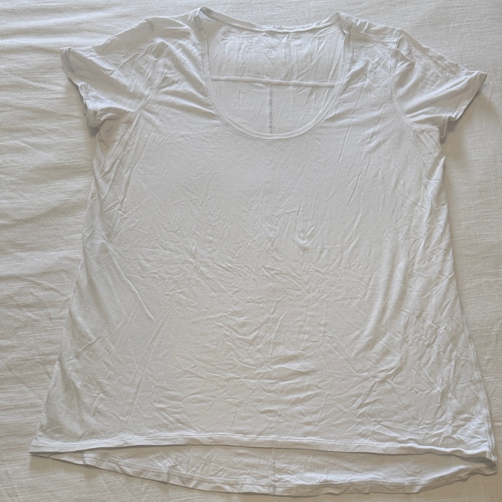 Lululemon White Short Sleeve Tee